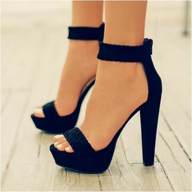 Slim block heel best sale sandals