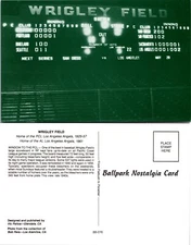 Wrigley Field Scoreboard Los Angeles CA Postcard