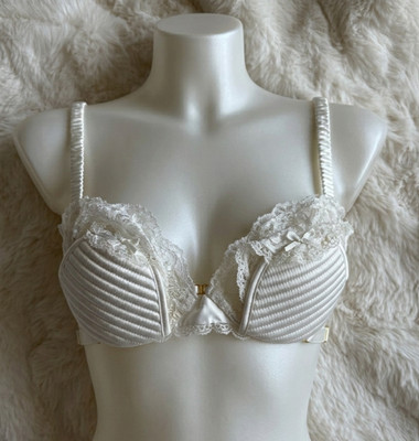 Palindrome Chimera Bra S Cream Lace Satin Padded Underwired Lingerie Boho