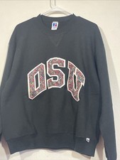 Vintage Ohio State Sweatshirt Floral Design Size XL Russell Athletic Made In USA