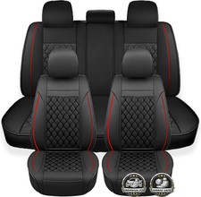 FOR TOYOTA CELICA COROLLA - PREMIUM FAUX LEATHER RED FULL SEAT COVERS CAR VAN