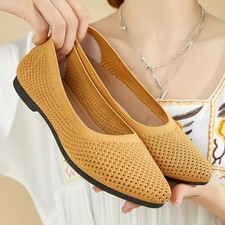 2025 Women Breathable Mesh Flats Slip On Lightweight Soft Casual Loafers Shoes
