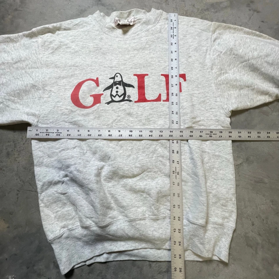 Sudadera gris pingüino de golf Grand Slam vintage Foto 3 de 4