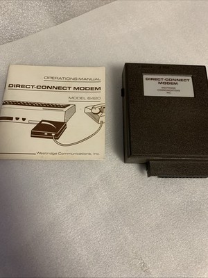Commodore 64 C128/VIC-20 Modem Westridge Comm Inc. Direct - Connect Model # 6420
