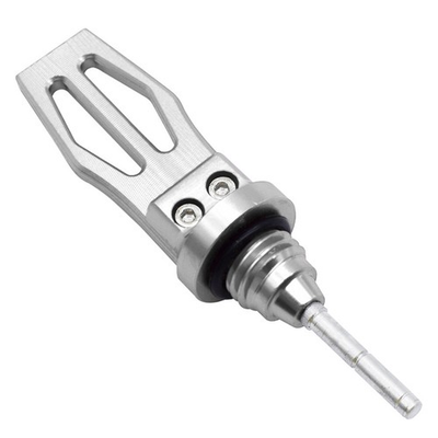 #ad Motorcycle Engine Oil Dipstick Cap Plug CNC Crankcase Oil Level Gauge Silver $12.67