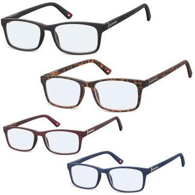 Lesebrille Eckig Herren Damen Leser Augen Komfort Schild Etui Neu