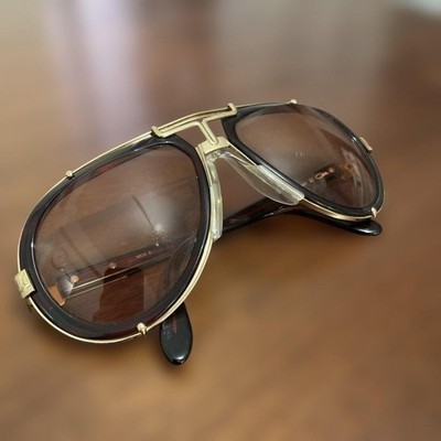 Cazal Legends 642/7 624 Aviator Sunglasses Brown Gold Frame