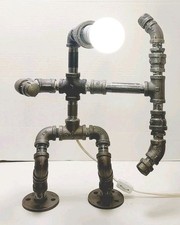Unique Retro Robot Industrial Pipe Lamp w/Ste...