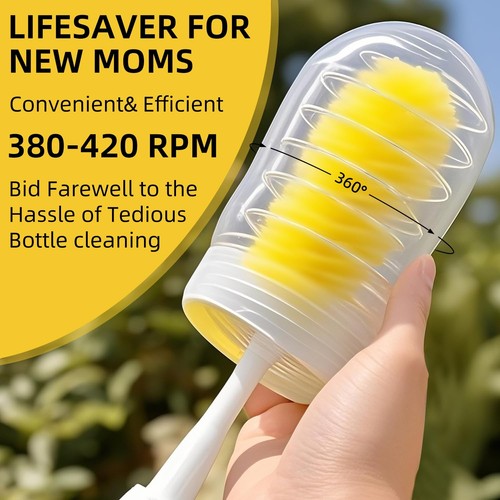 Electric Bottle Brush,Electric Baby Bottle Brush Set with Silicone Bottle/Pac... - Picture 3 of 9