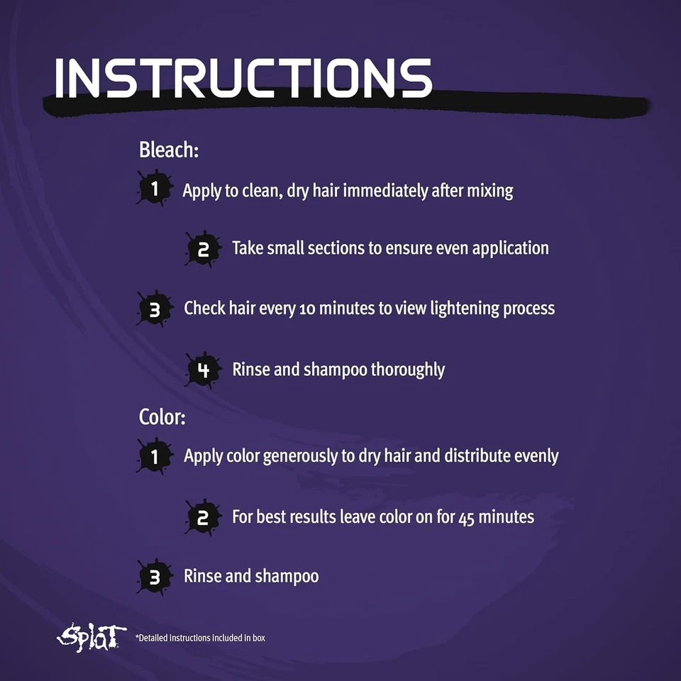 Kit Completo de Tinte para Cabello PÚRPURA Splat Rebellious PÚRPURA APASIONADO Foto 3 de 4