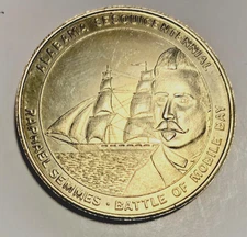 Alabama Sesquicentennial Raphael Semmes Battle Of Mobile Bay Coin Medal