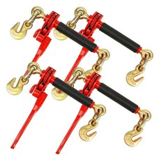 ENJ 4 Pack Folding Handle Load Binder with 2 Grab Hooks, for 5/16-3/8 Grade 7...