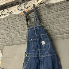 VTG POINTER BRAND Denim Carpenter Bib Overalls RN 14916 38” x 29” Farm SEE PICS 