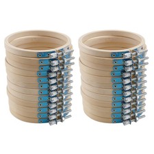 24 Pieces 4 Inch Embroidery Hoops Set Bulk Bamboo Circle Hoop4036