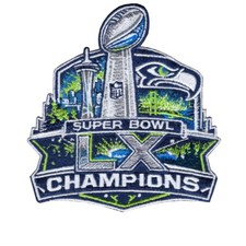 Super Bowl 60 LX Patch Seattle Seahawks Iron on or sewn (4X4 Inch -S3)