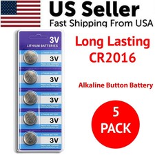 5 x Fresh CR 2016 CR2016 ECR2016 BR2016 LITHIUM COIN CELL Battery Exp 2029 NEW