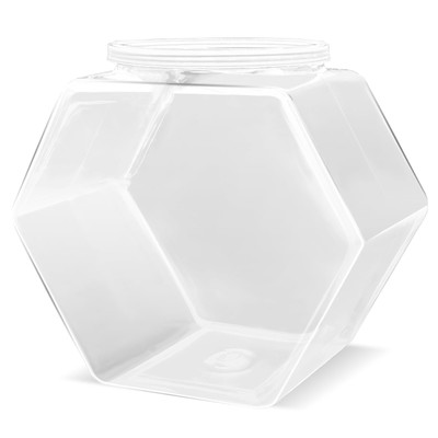 Plastic Candy Jars,71 Oz Clear Cookie Jars for Kitchen Counter,Hexagon Cookie...