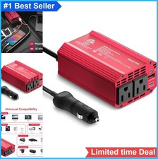 300W Car Power Inverter DC 12V to 110V AC with USB-C PD65W USB-A QC18W Dual