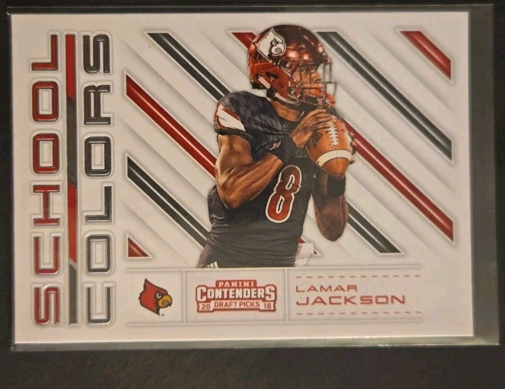 2018 Panini Contenders Draft Picks School Colors Lamar Jackson #4 Ravens 