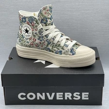 Converse Women’s 8.5 Sneakers Platform Floral Tapestry Cottagecore Lift A11992C