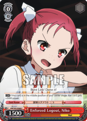 ENFORCED LOGOUT, NIKO Weiss Schwarz Card #AW/S43-E068 C