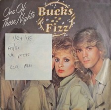 Bucks Fizz One of Those Nights Vinyl Record 7" VG+/VG RCA114 1981