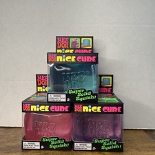 Nee Doh Nice Cube - Super Solid Squish, Pink, Blue, Purple 3-Pack SHIPS SAME DAY