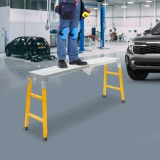 Folding Scaffolding Platform Portable Working Table Stand Adjustable Garage Rack