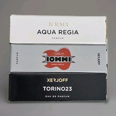 3 Verschiedene Xerjoff Parfum Proben 3x2 ml Torino23 Tony Iommi Kemi Aqua Regia 