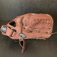 Rawlings Fast Pitch Softball FB120PC Glove 12" Brown Leather Pink Logo RH Throw