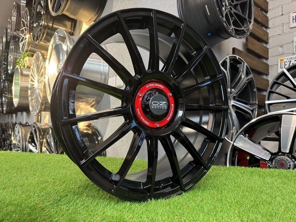 4x R17 Inch 5x112 OZ Superturismo Style Gloss Black Wheels: Fits para Audi A5 A6 - Imagen 3 de 4