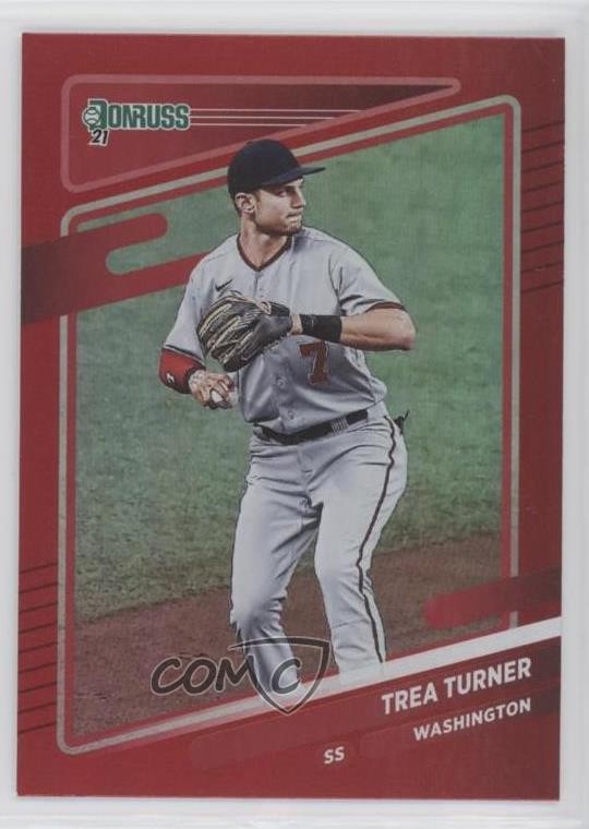 2021 Panini Donruss Holo Red Trea Turner #93 06p8