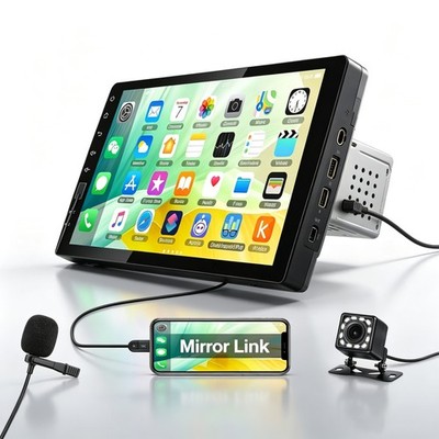 Single 1 Din 9'' Car Stereo Radio MP5 Player FM USB Touch Screen Bluetooth + MIC