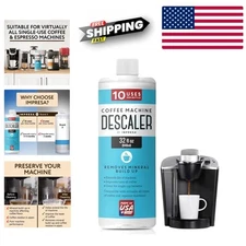 Effective 32oz Coffee Descaler - Unscented & Compatible with All Brands