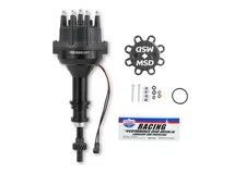 857831 Black Distributor, Ford 351W, Pro-Billet w/Steel Gear