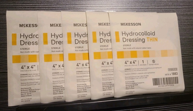 Mckesson Hydrocolloid Dressings 1883 Thin Sterile ( 4in x 4in )  Lot Of 5