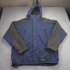 Cabela's Jacket Mens XL Tall Blue Dry-Plus Waterproof Hooded Spectrum Shell