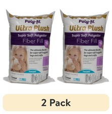  2 pack Fairfield Poly-Fil Ultra Plush Super Soft Polyester Fiberfill,12 oz.Bag