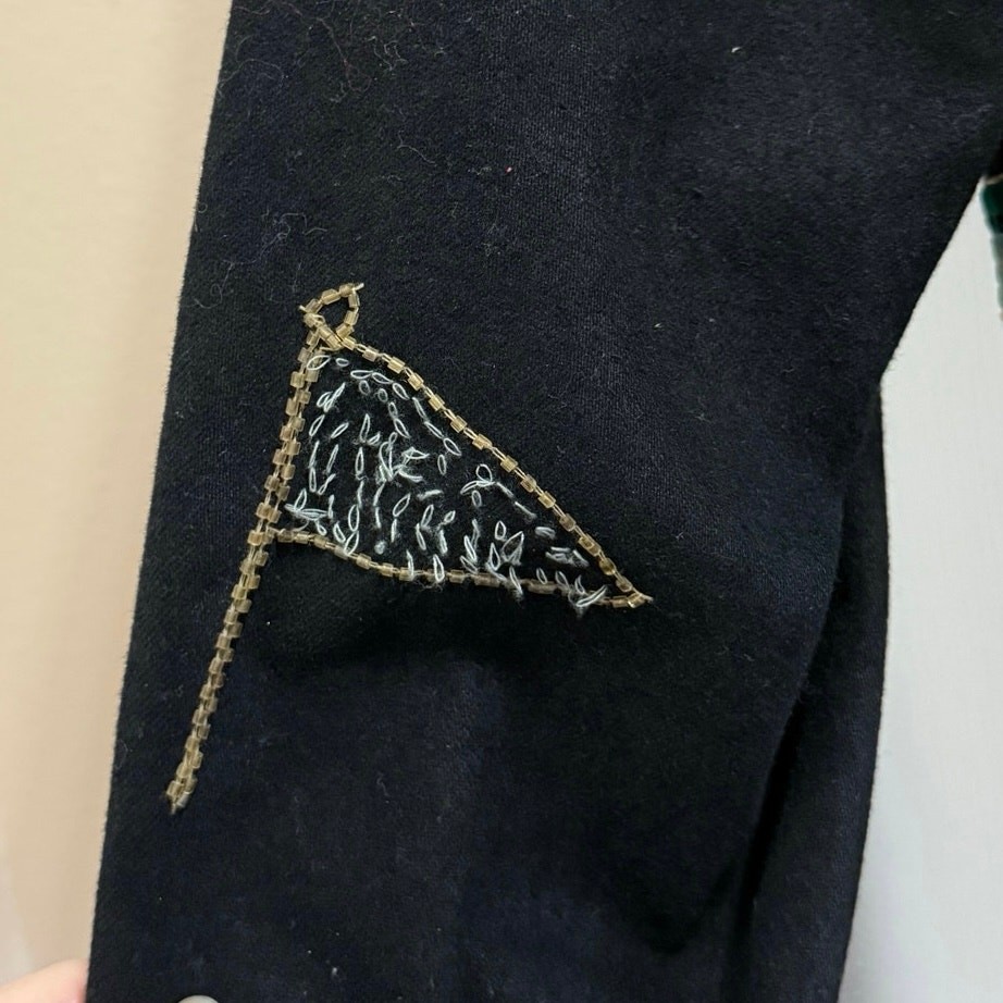 MODI Women's M Sequin Patchwork Denim JacketBoho … - image 9