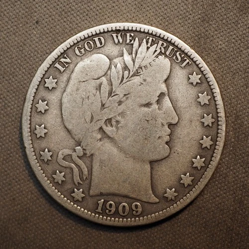 1909 **P** BARBER SILVER HALF DOLLAR ***NICE COIN!***  FREE SHIPPING! C1951