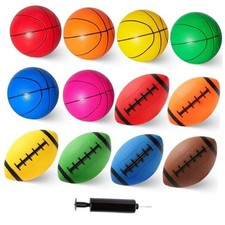 12 Pack Balls for Toddlers Kids, 7" Soft Ball Toy Set&ndash; Includes Basketball