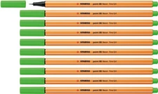 STABILO Fineliner point 88 - Pack of 10 - Neon Green