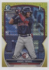 2023 Bowman Mega Box Yellow Mojo Refractor 37/75 Angel Genao #BCP-140 00mp