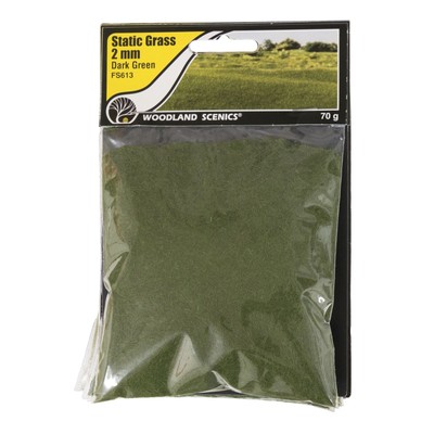 Herbe Statique Woodland Scenics 2 Mm – Vert Foncé | Idéal Pour Dioramas & Modélisme Paysage