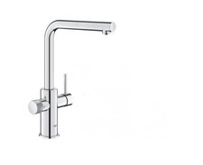 Grohe Blue Pure Minta ausziehbarer L-Auslauf mit Filter, chrom + Brita Flowmeter