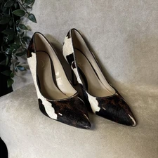 Sam Edelman Stiletto Pumps 7 Hazel Calf Hair Hide Cow