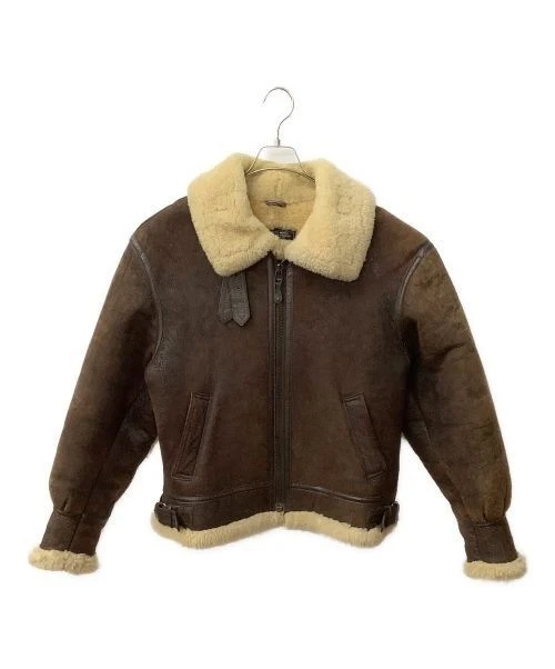 B-3 Men's Jacket WW2 US Navy RAF Aviator Flying Irvin Fur Shearling Real Leather