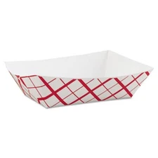 Southern Champion Tray SCH0425 Paper Food Baskets, 3lb, Red/white, 500/carton