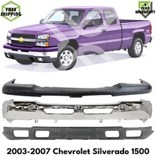 Front Bumper Chrome Steel Valance Kit For 2003-2006 Chevrolet Silverado 1500