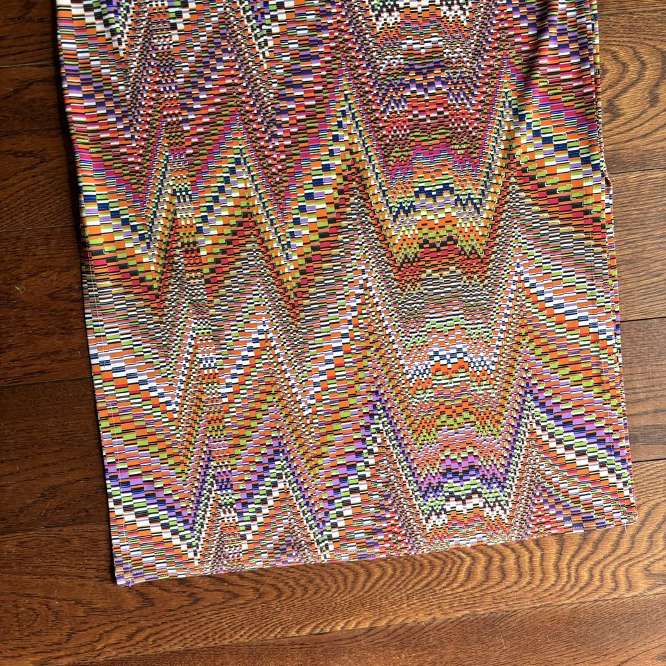 Vestido Halter De Colección Y2K Midi Bodycon Talla S Multicolor Chevron Llave Agujero Hippie MOD Foto 2 de 4